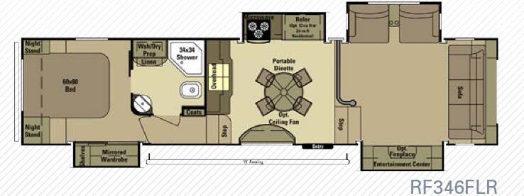 View 2015 Highland Ridge Open Range Roamer RF346FLR complete specs and manufacturer brochures