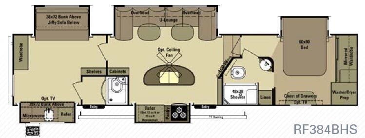 View 2015 Highland Ridge Open Range Roamer RF384BHS complete specs and manufacturer brochures