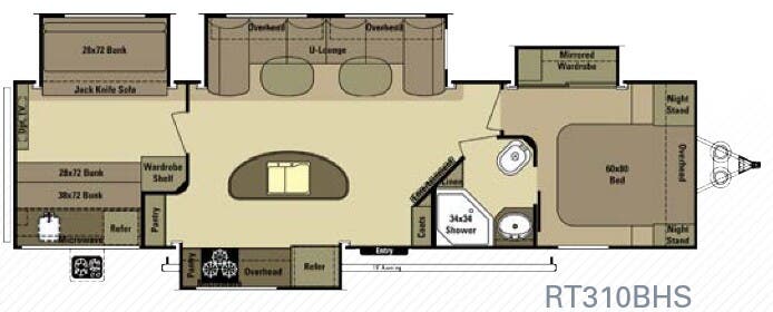 View 2015 Highland Ridge Open Range Roamer RT310BHS complete specs and manufacturer brochures