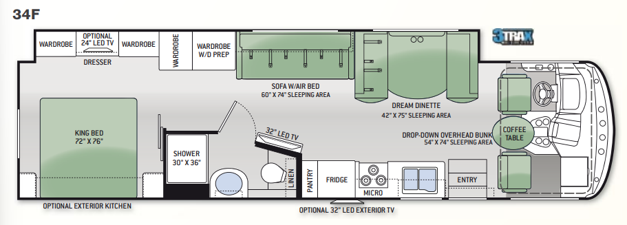 View 2015 Thor Motor Coach Hurricane 34F complete specs and manufacturer brochures