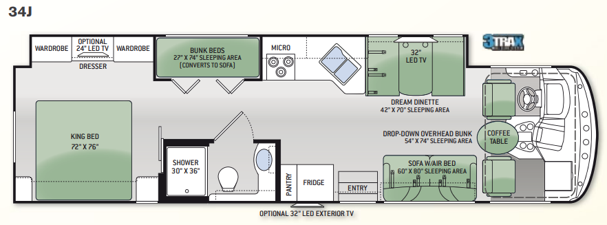 View 2015 Thor Motor Coach Hurricane 34J complete specs and manufacturer brochures