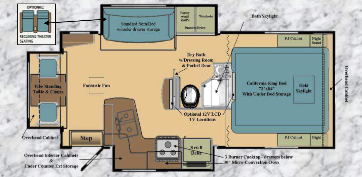 View 2016 Adventurer Eagle Cap 1200 complete specs and manufacturer brochures