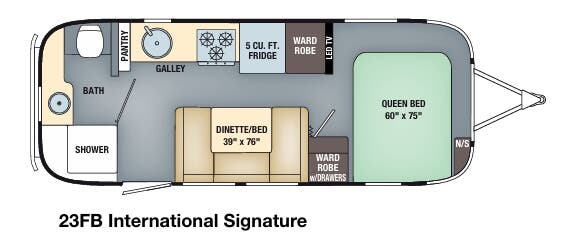 View 2016 Airstream International 23FB complete specs and manufacturer brochures