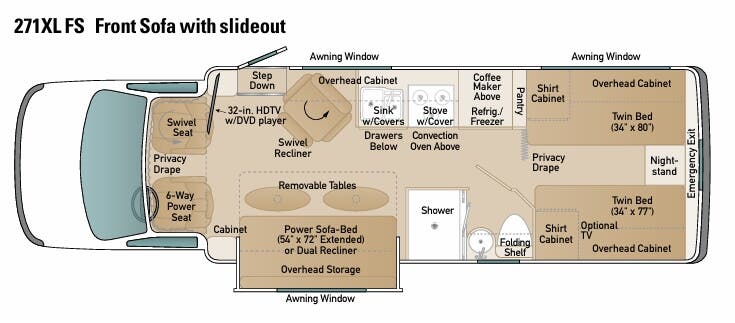 View 2016 Coach House Platinum 271XL FS complete specs and manufacturer brochures