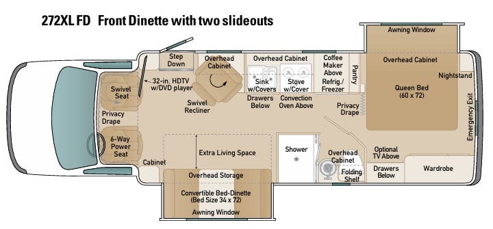 View 2016 Coach House Platinum 272XL FD complete specs and manufacturer brochures