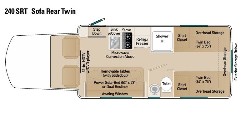 View 2016 Coach House Platinum II 240 SRT complete specs and manufacturer brochures
