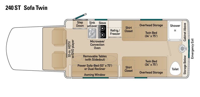 View 2016 Coach House Platinum II 240 ST complete specs and manufacturer brochures