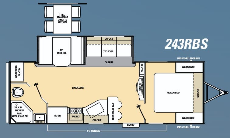 View 2016 Coachmen Catalina 243RBS complete specs and manufacturer brochures