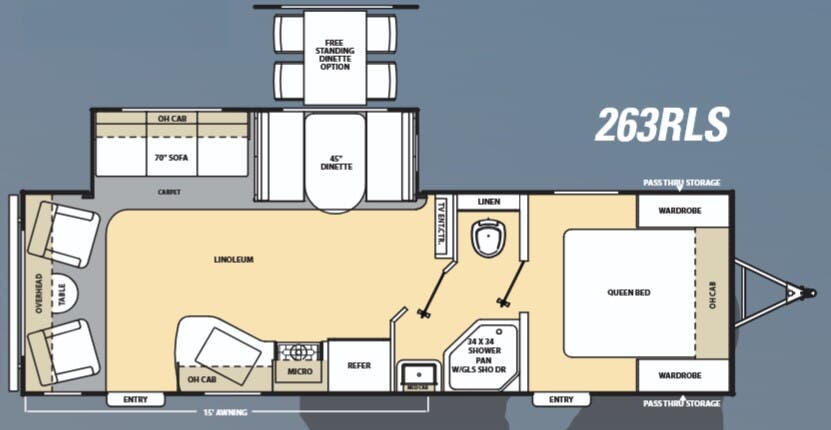 View 2016 Coachmen Catalina 263RLS complete specs and manufacturer brochures