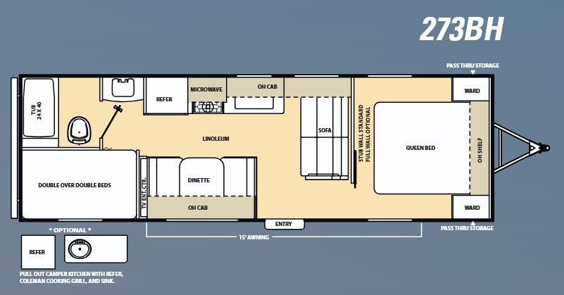 View 2016 Coachmen Catalina 273BH complete specs and manufacturer brochures