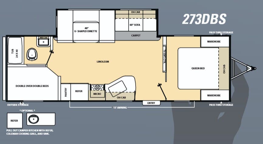 View 2016 Coachmen Catalina 273DBS complete specs and manufacturer brochures