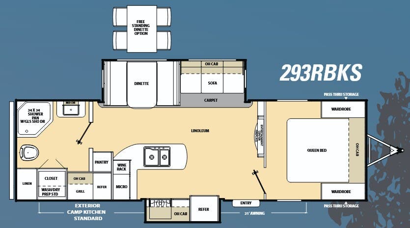 View 2016 Coachmen Catalina 293RBKS complete specs and manufacturer brochures