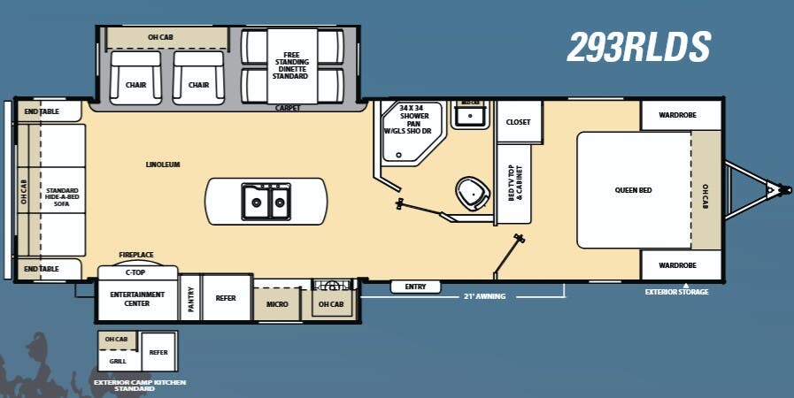 View 2016 Coachmen Catalina 293RLDS complete specs and manufacturer brochures
