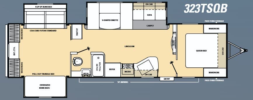 View 2016 Coachmen Catalina 323TSQB complete specs and manufacturer brochures