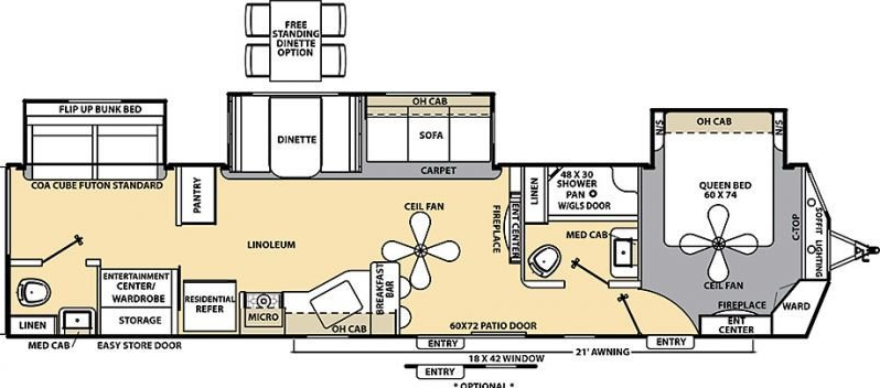 View 2016 Coachmen Catalina Destination 40TSHB complete specs and manufacturer brochures