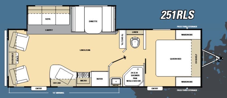 View 2016 Coachmen Catalina SBX 251RLS complete specs and manufacturer brochures
