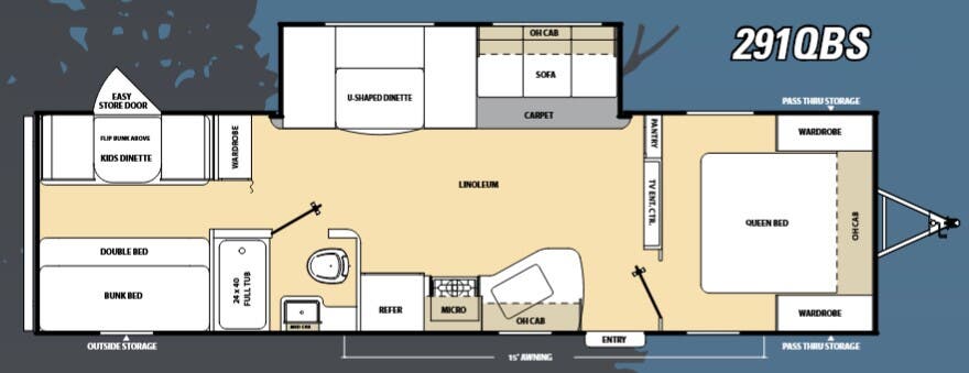 View 2016 Coachmen Catalina SBX 291QBS complete specs and manufacturer brochures