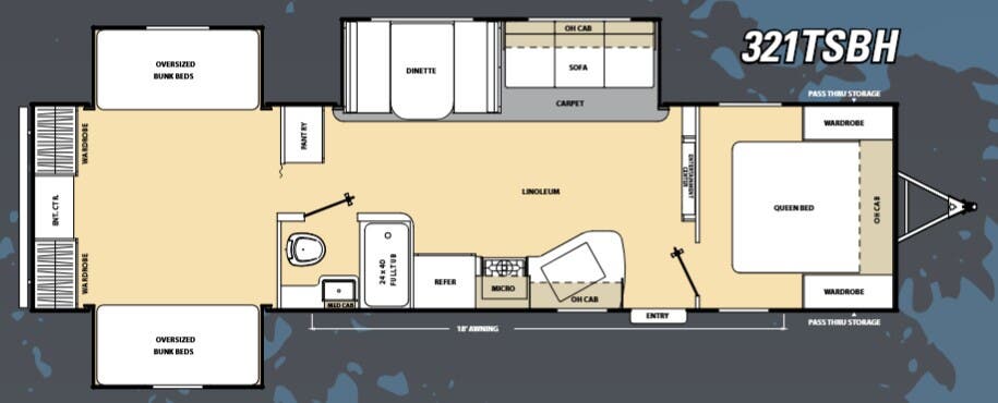 View 2016 Coachmen Catalina SBX 321TSBH complete specs and manufacturer brochures