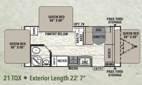 View 2016 Coachmen Freedom Express Ultra Lite 21 TQX complete specs and manufacturer brochures