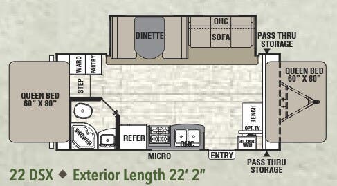 View 2016 Coachmen Freedom Express Ultra Lite 22 DSX complete specs and manufacturer brochures