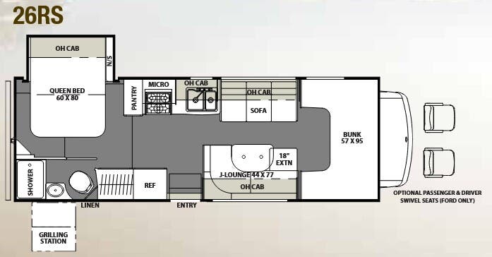 View 2016 Coachmen Freelander 26RS (Chevy) complete specs and manufacturer brochures