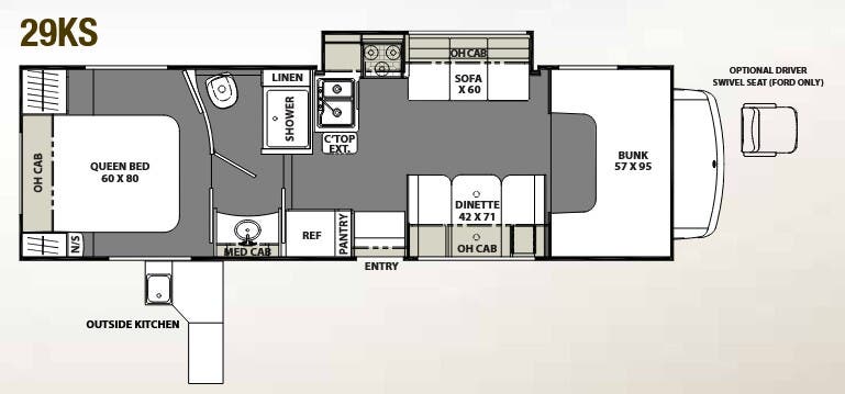 View 2016 Coachmen Freelander 29KS (Chevy) complete specs and manufacturer brochures
