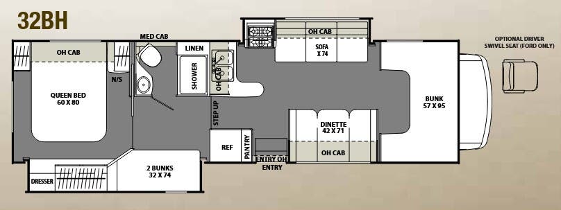 View 2016 Coachmen Freelander 32BH (Chevy) complete specs and manufacturer brochures