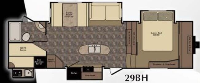 View 2016 CrossRoads Sunset Trail Grand Reserve SF29BH complete specs and manufacturer brochures