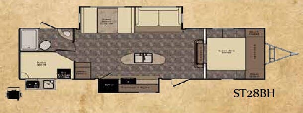 View 2016 CrossRoads Sunset Trail Reserve ST28BH complete specs and manufacturer brochures