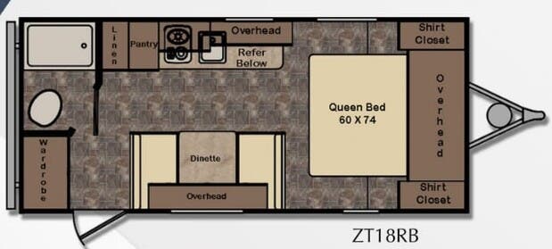 View 2016 CrossRoads Z-1 Lite ZT-18RB complete specs and manufacturer brochures