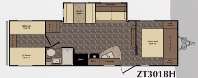 View 2016 CrossRoads Z-1 ZT301BH complete specs and manufacturer brochures
