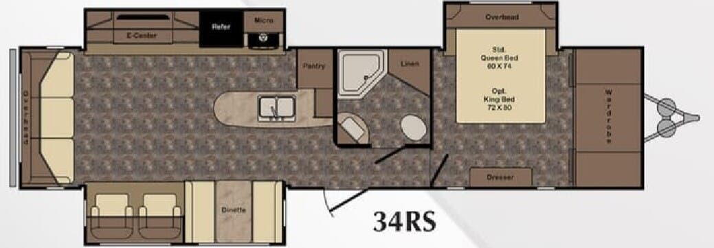 View 2016 CrossRoads Zinger 34RS complete specs and manufacturer brochures