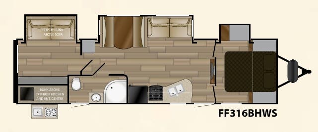 View 2016 Cruiser RV Fun Finder Signature 316BHWS complete specs and manufacturer brochures