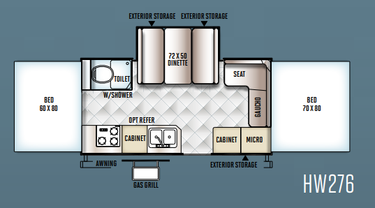 View 2016 Forest River Rockwood High Wall HW276 complete specs and manufacturer brochures