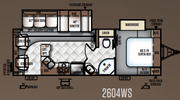 View 2016 Forest River Rockwood Ultra Lite 2604WS complete specs and manufacturer brochures