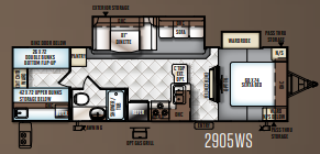 View 2016 Forest River Rockwood Ultra Lite 2905WS complete specs and manufacturer brochures