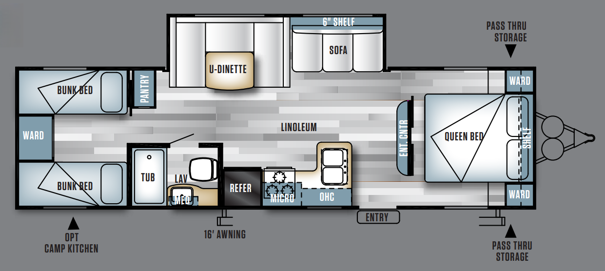 View 2016 Forest River Salem Cruise Lite 282QBXL complete specs and manufacturer brochures