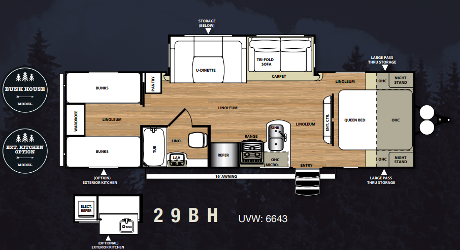 View 2016 Forest River Salem Hemisphere Hyper-Lyte 29BH complete specs and manufacturer brochures