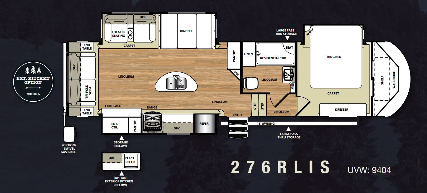 View 2016 Forest River Salem Hemisphere Lite 276RLIS complete specs and manufacturer brochures