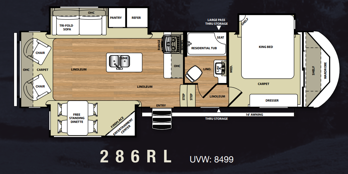 View 2016 Forest River Salem Hemisphere Lite 286RL complete specs and manufacturer brochures