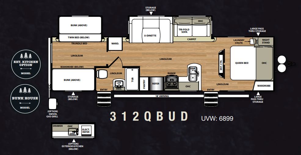 View 2016 Forest River Salem Hemisphere Lite 312QBUD complete specs and manufacturer brochures