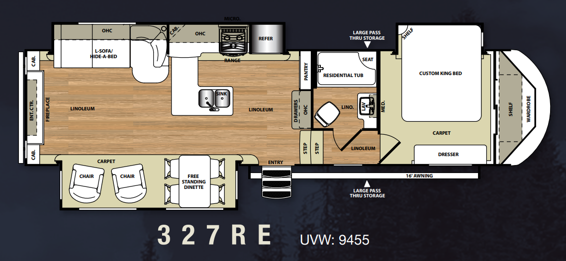 View 2016 Forest River Salem Hemisphere Lite 327RE complete specs and manufacturer brochures