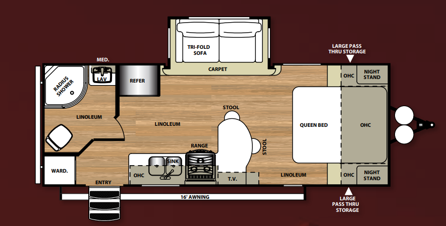 View 2016 Forest River Wildwood Heritage Glen Hyper-Lyte 23RB complete specs and manufacturer brochures