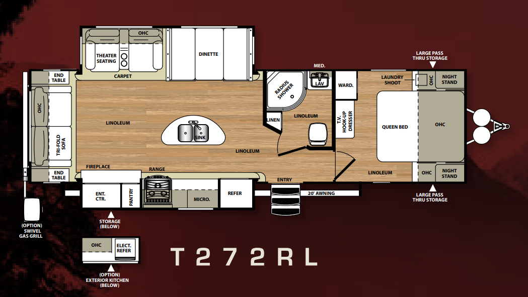View 2016 Forest River Wildwood Heritage Glen Lite 272RL complete specs and manufacturer brochures
