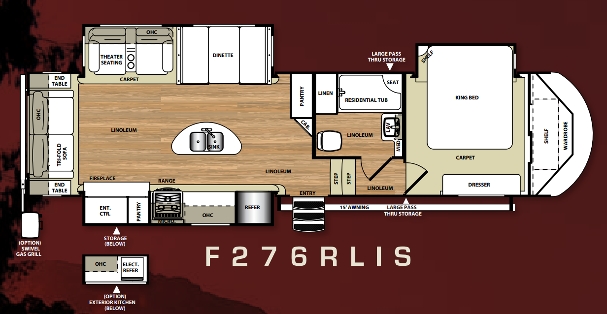 View 2016 Forest River Wildwood Heritage Glen Lite 276RLIS complete specs and manufacturer brochures