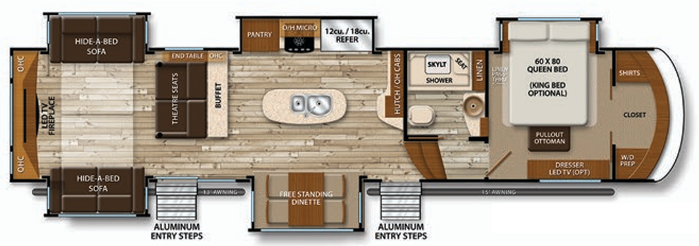 View 2016 Grand Design Solitude 375RE complete specs and manufacturer brochures