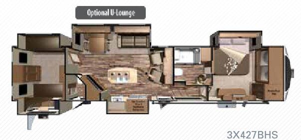 View 2016 Highland Ridge Open Range 3X 3X427BHS complete specs and manufacturer brochures