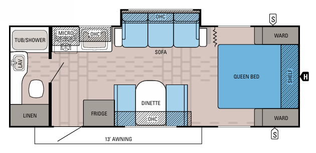 View 2016 Jayco Jay Feather 22FQSW complete specs and manufacturer brochures