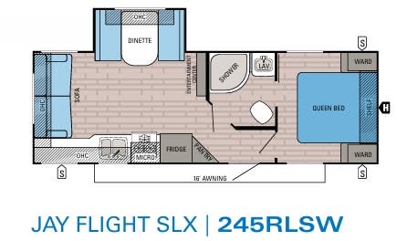 View 2016 Jayco Jay Flight SLX 245RLSW complete specs and manufacturer brochures