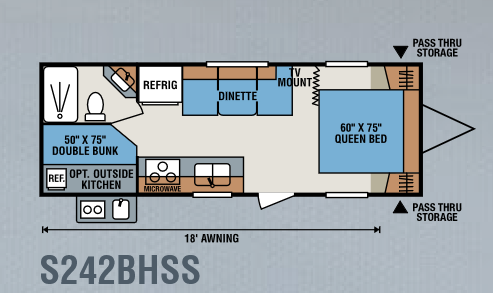 View 2016 K-Z Sportsmen Show Stopper S242BHSS complete specs and manufacturer brochures